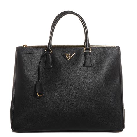 prada double zip toiletry bag nero|PRADA Saffiano Lux Small Double Zip Tote Nero Black.